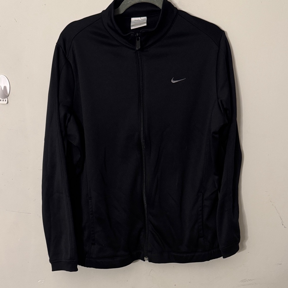 Nike Black Full-Zip Performance Jacket with Swoosh